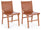 Set 2 Sedie 46x59x85 cm Caroline in Pelle Cognac