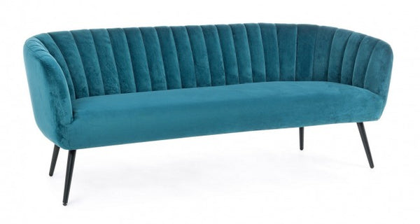 Avril Sofa 3 Regale aus Stoff mit blauem Samteffekt online