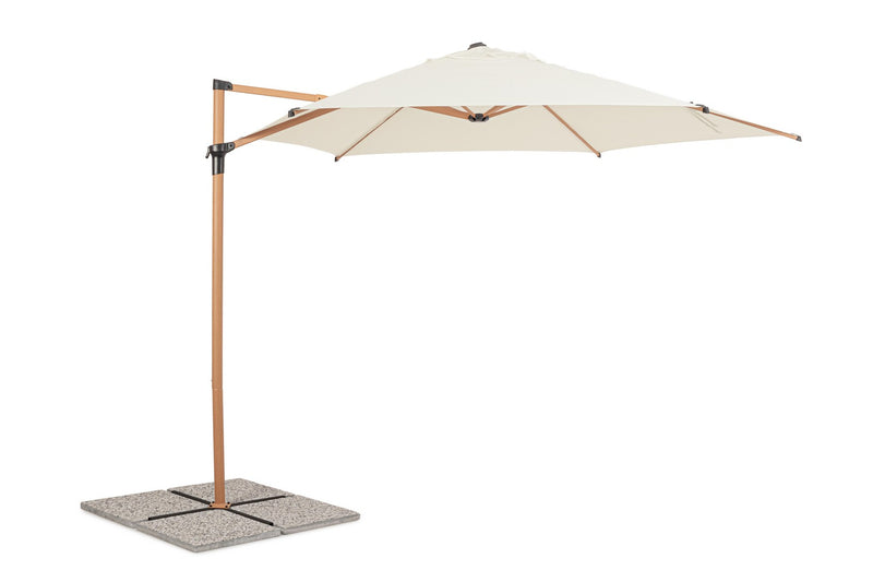 Ombrellone da Giardino Ø330x244 cm in Acciaio Rica Naturale-5