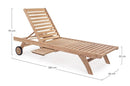 Lettino con Ruote Maryland in Teak-3