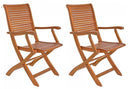 Set 2 Sedie da Giardino 55x64x94h cm con Braccioli Noemi-1