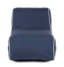 Poltrona Pouf Chaise Lounge Gonfiabile 90x60x70 cm in Poliestere Rihanna Blu-4