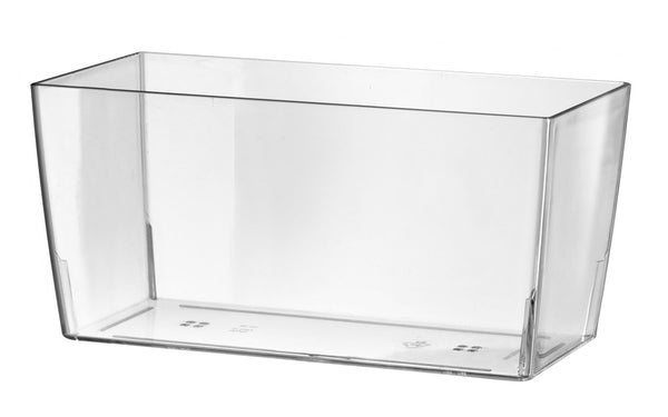 prezzo Vaso Rettangolare 26x13x13 cm in Plastica Coimbra 25 Trasparente