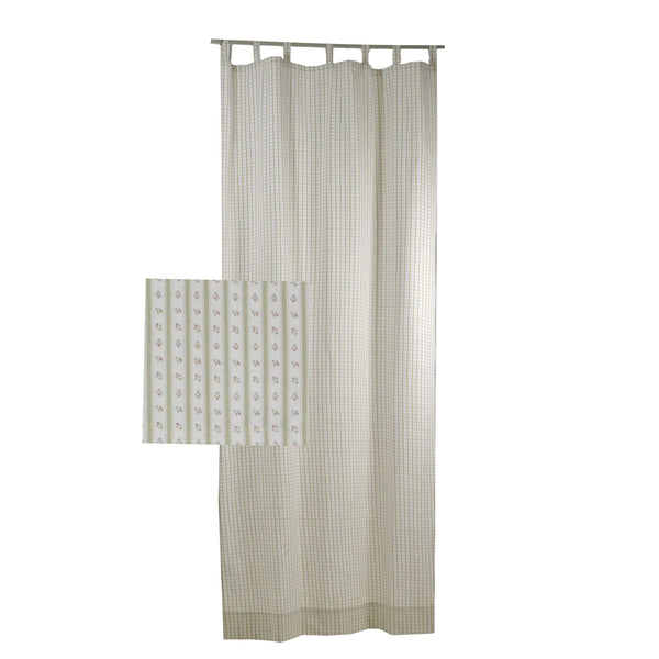 Gestreifter Rosmarin-Stoffvorhang 140xh300x2 cm sconto