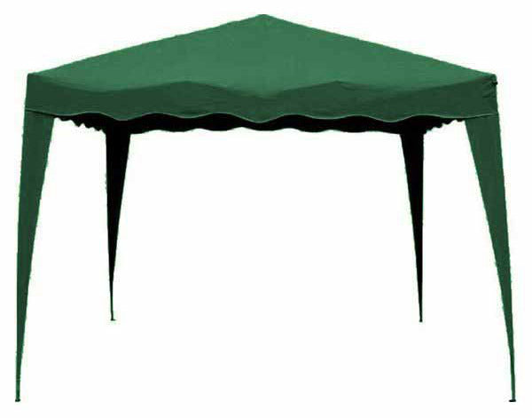 Gazebo da Giardino Pieghevole 3x3m Tessuto Poliestere Becker Verde-1