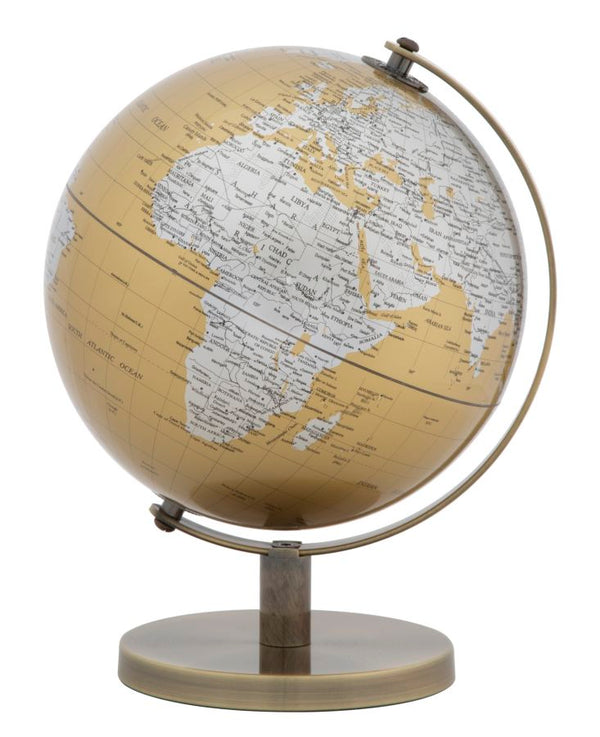 Orange Globe Ø20x28 cm Metall und Kunststoff Gold Rost und Silber online