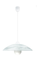 Sospensione Diffusore Circolare Decoro Bianco Lampadario Classico E27 Ambiente 09/04010-1