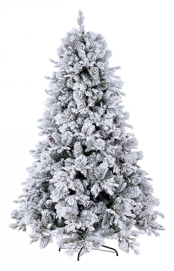 Grüner schneebedeckter künstlicher Weihnachtsbaum in verschiedenen Größen sconto