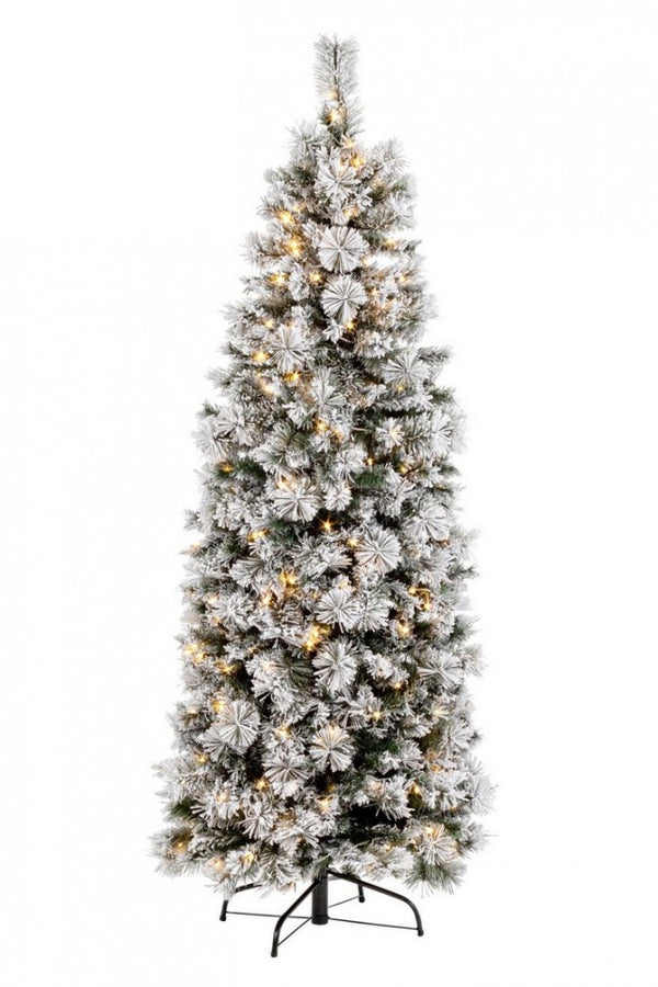 acquista Künstlicher Weihnachtsbaum mit Schnee bedeckt 180 cm 539 Äste mit 210 grünen LEDs