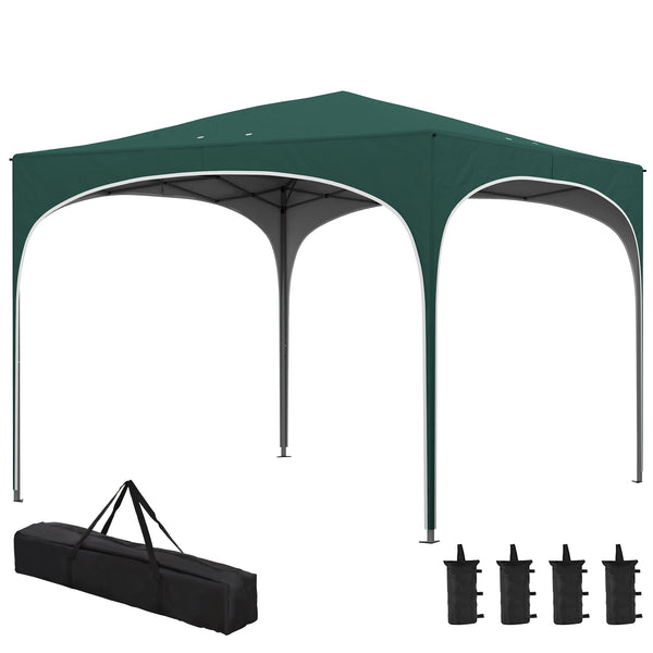 sconto Gazebo Pieghevole 295x295 cm in Acciaio e tessuto Oxford Verde