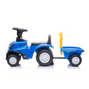 Trattore Cavalcabile con Rimorchio 91x29x44 cm per Bambini New Holland Blu-2