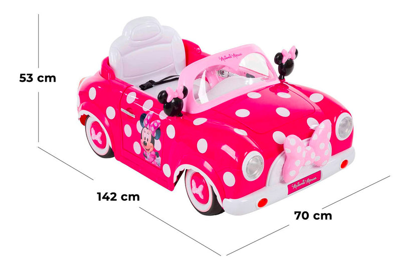 Macchina Elettrica per Bambini 6V Disney Minnie Rosa/Bianco-3