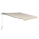 Tenda da Sole Avvolgibile a Parete 3.5x2.5m in Alluminio Beige -4