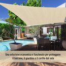 Tenda Vela da Giardino Quadrata 3,6x3,6 m  Beige-6