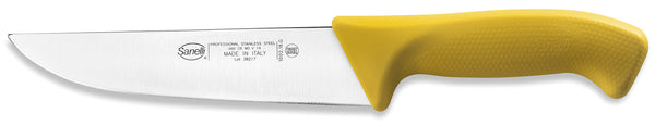 Französisches Messer 18 cm Klinge Rutschfester Griff aus Sanelli-Haut Gelb online