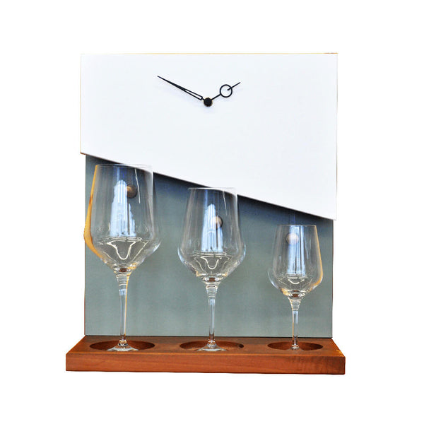 prezzo Wanduhr mit Pokalen und Ständer 32x38x15 cm Pirondini Italia Terracing White