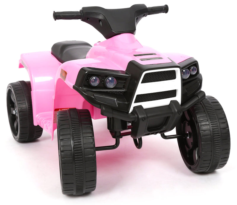 Mini Quad Elettrico per Bambini 6V Nero e Rosa-3