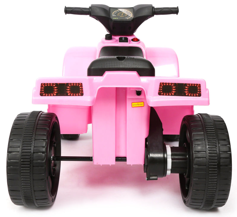 Mini Quad Elettrico per Bambini 6V Nero e Rosa-6