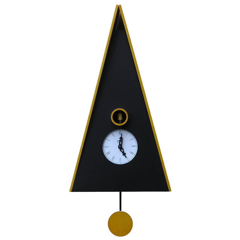 Orologio a Cucù da Parete 26X46X15Cm Pirondini Italia Norimberga Nero e Giallo-1