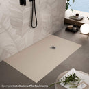 Piatto Doccia 100x180 cm in Pietra Bonussi Everest Crema-3