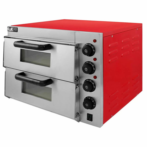 online Forno Elettrico a Due Comparti 56,1x43,7x50 cm 350°C per Pizza Fino a 40 cm