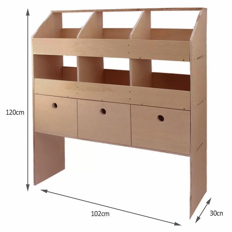 Scaffalatura Universale con Cassetti per Furgone e Van 102x30x120 cm in Compensato-4