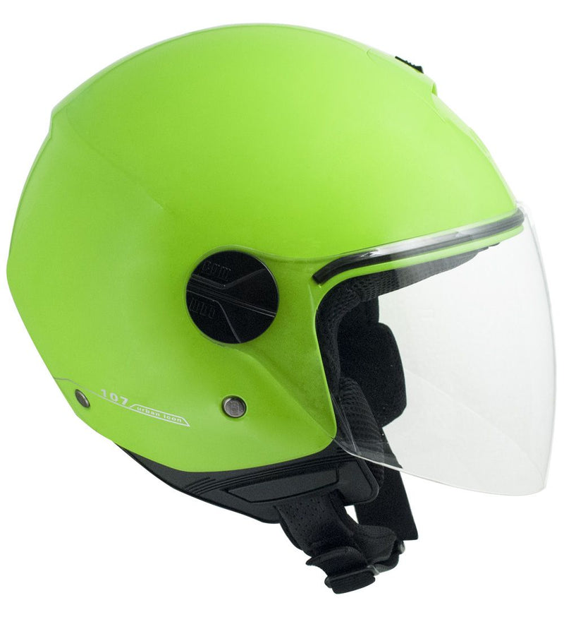 Casco Jet per Scooter Visiera Lunga CGM Florence 107A Verde -1