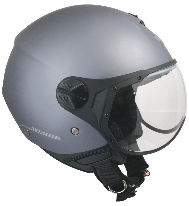 Casco Jet per Scooter Visiera Sagomata CGM Florence 107A Grigio Opaco-1