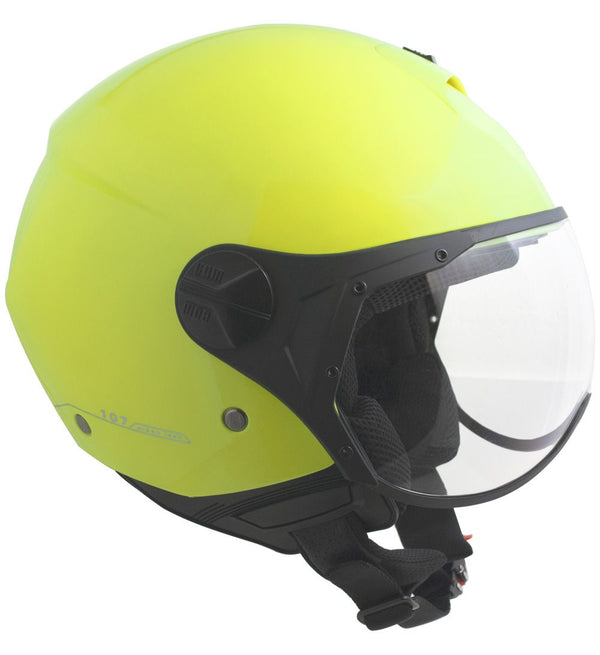 Jethelm für Scooter CGM Florence 107A Gelb Fluo Geformtes Visier acquista