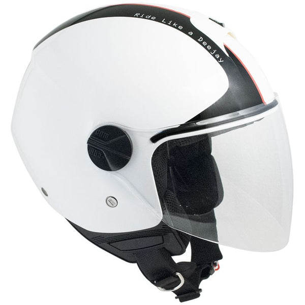 sconto Jethelm für Scooter Long Visor CGM Deejay 107DJ2 Weiß