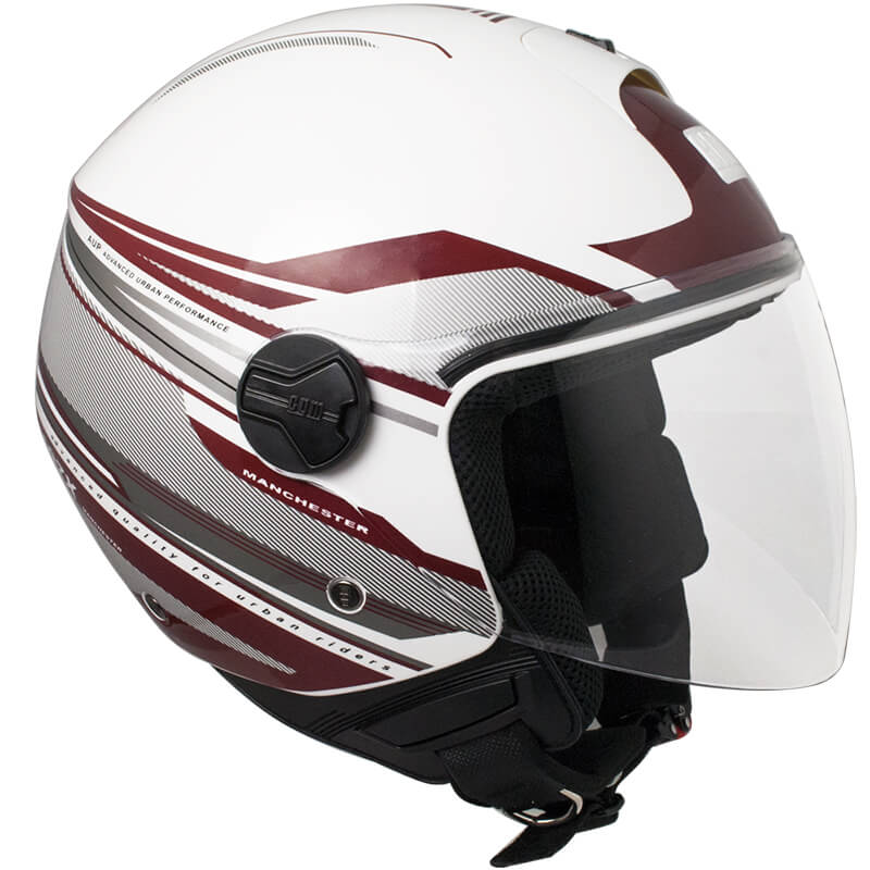 Casco Jet per Scooter Visiera Lunga CGM Manchester 107X Bianco -1