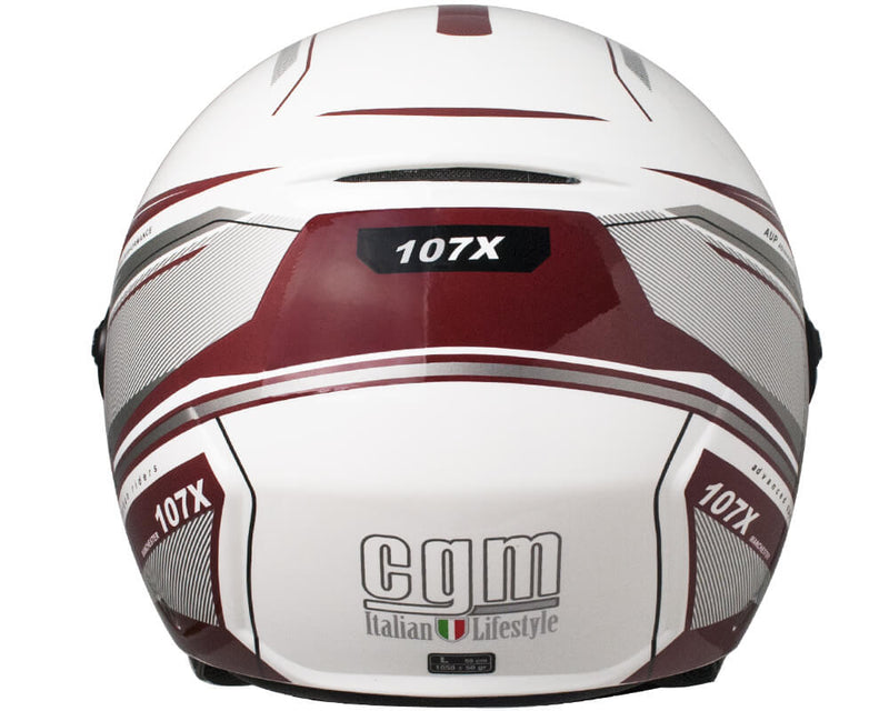 Casco Jet per Scooter Visiera Lunga CGM Manchester 107X Bianco -2