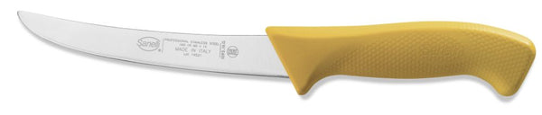 acquista Coltello per Disosso Curvo Lama 16 cm Manico Antiscivolo Sanelli Skin Giallo