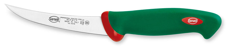 Coltello per Disosso Curvo Lama 13 cm Manico Antiscivolo Sanelli Premana Verde/Rosso-1