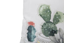 Cuscino Cactus 45x45 cm Poliestere Bianco e Verde-5