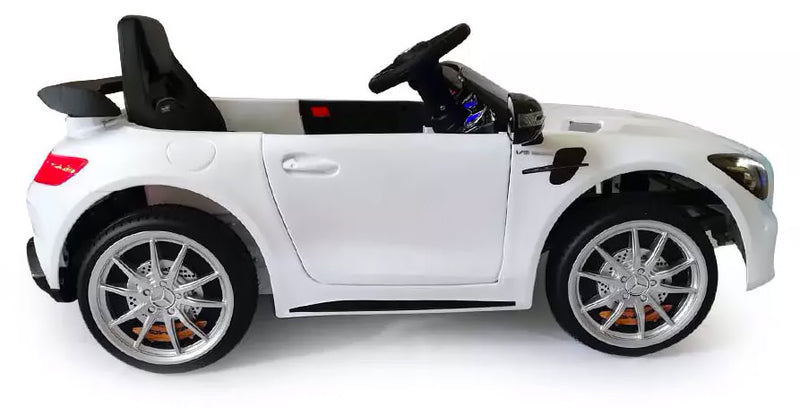 Macchina Elettrica per Bambini 12V Mercedes GTR AMG Bianca-6