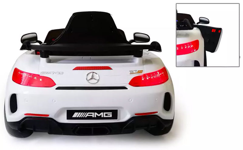 Macchina Elettrica per Bambini 12V Mercedes GTR AMG Bianca-9