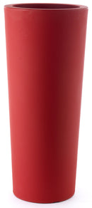 Vaso Ø30x68 cm in Polietilene Tulli Schio Cono Essential 70 Rosso Cardinale-1