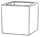 Vaso 25x25x25cm in Resina Tulli Schio Cubo Essential 25 Cappuccino-2