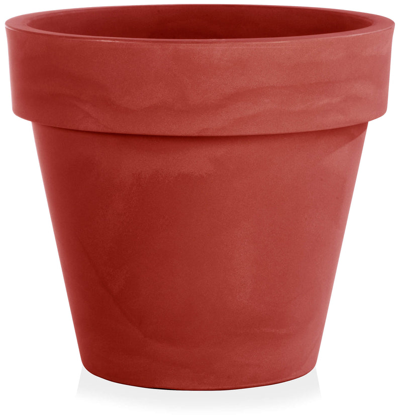 Vaso Ø30x27 cm in Polietilene Tulli Vaso Standard One Essential 30 Rosso Cardinale-1