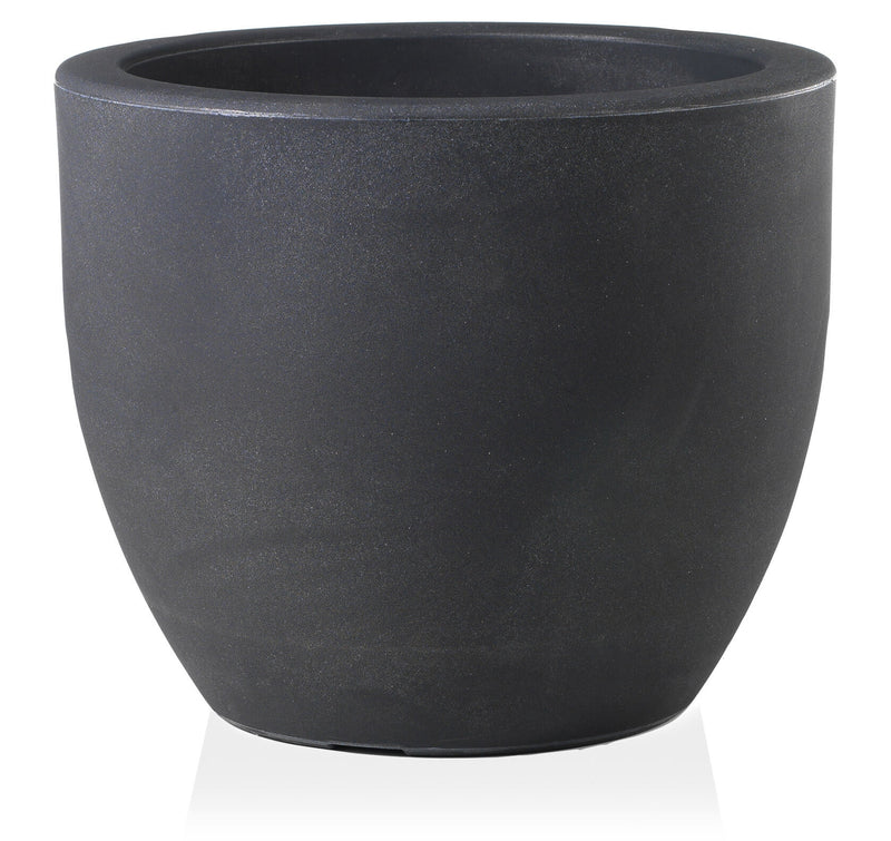 Vaso Ø32x27cm in Resina Tulli Tondo Veneto Essential SW 32 Antracite-2