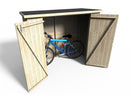 Casetta Box da Giardino per Bici e Secchi Differenziata 1,93x0,98m Senza Pavimento in Legno Abete 12mm Bike Box-5