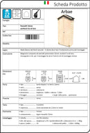 Casetta Box da Giardino per Attrezzi 1,05x0,58m con Pavimento in Legno Abete 12mm Arbae-4