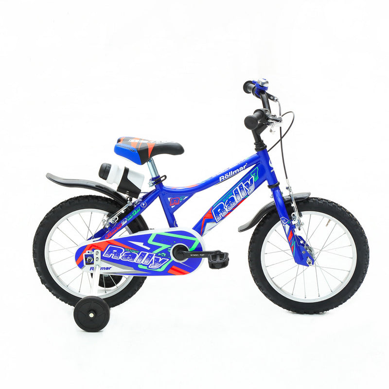 Bicicletta per Bambino 16” 2 Freni Bimbo Rally Blu o Rosso-2