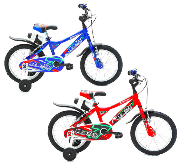 Bicicletta per Bambino 16” 2 Freni Bimbo Rally Blu o Rosso prezzo