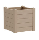 Fioriera da Giardino 42x42x40 cm in Plastica Trama 001 Beige-1