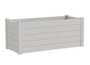 Fioriera da Giardino 100x42x40 cm in Plastica Trama 002 Bianco-1