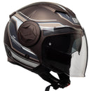 Casco Jet per Scooter Visiera Lunga CGM Chicago 129G Marrone Opaco-1