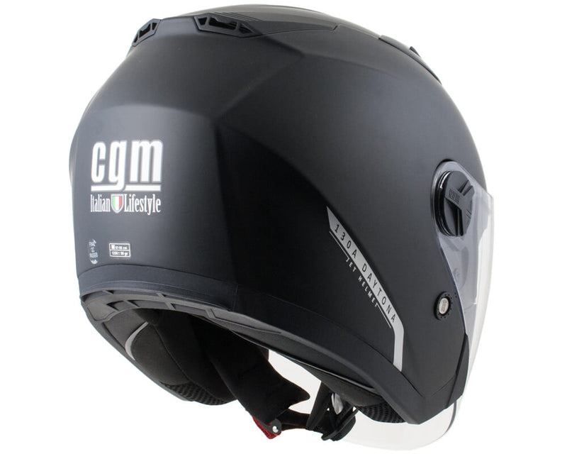 Casco Jet per Scooter Visiera Lunga CGM Daytona 130A Nero Opaco-3