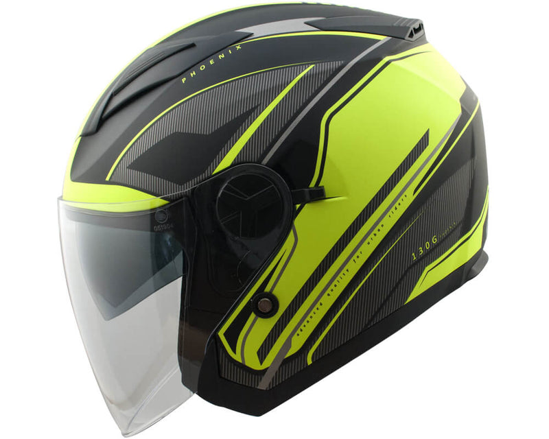 Casco Jet per Scooter Visiera Lunga CGM Phoenix 130G Nero Opaco-2